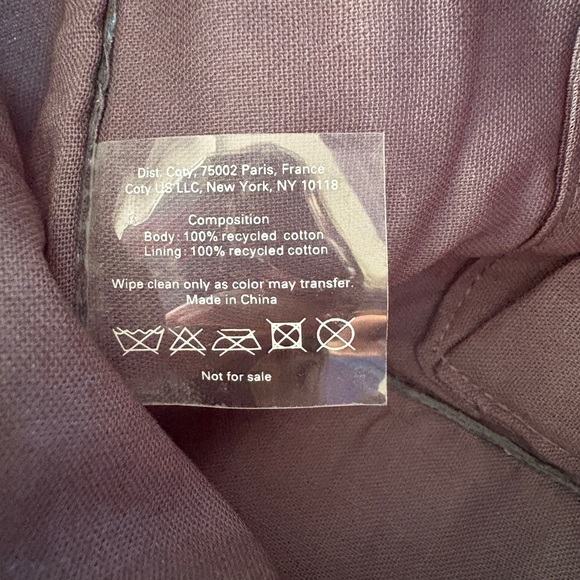 Gucci Beauty Blue Cosmetic Makeup Bag Travel Pouch Cotton Fold Over Button - Picture 8 of 8